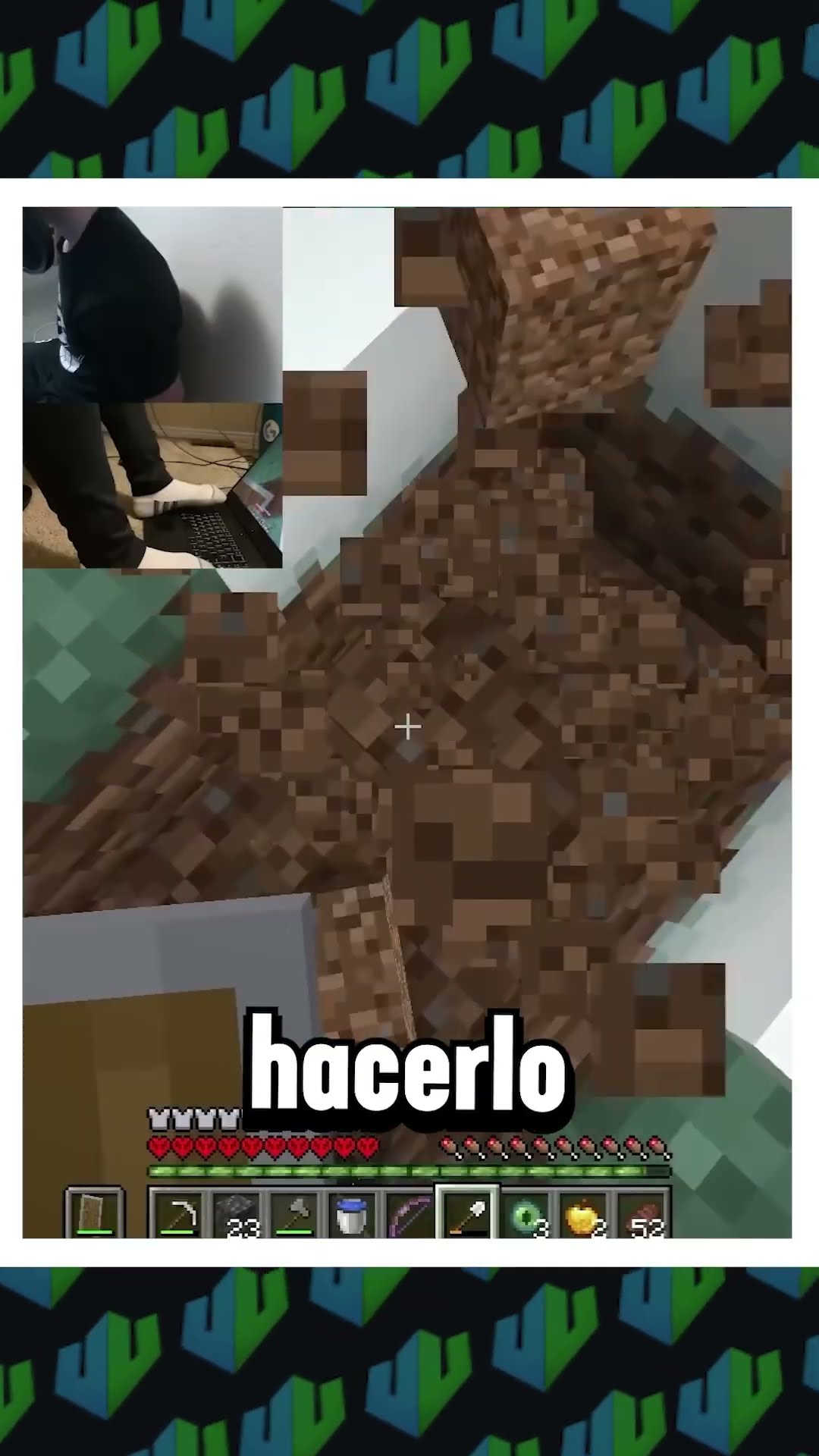 Se pasa Minecraft con las manos atadas y jugando con los pies