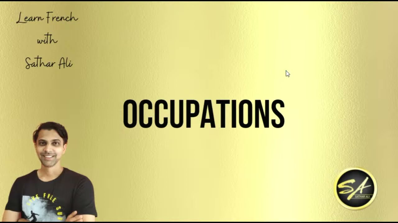 Occupations List in French Language Job and Profession YouTube