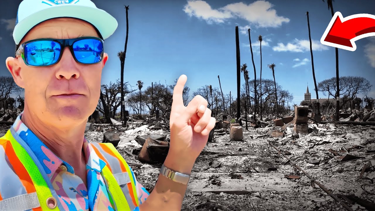 Lahaina Fire Footage - Aina Nalu Walking Tour | Total Destruction EXCEPT Old Wooden Chairs??