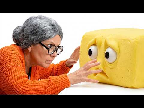 Super Granny VS Super sticky butter squishy in real Life Adventure