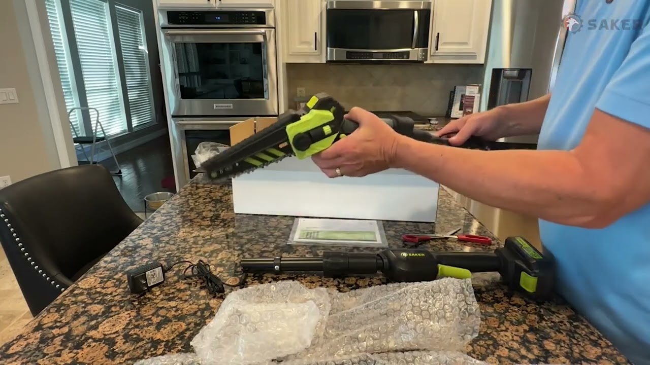Unboxing the Saker® Multifunction Mini Chainsaw: Trimming High Limbs Made Easy 🌳