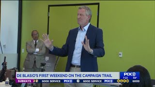 De Blasio`s first weekend on the campaign trail