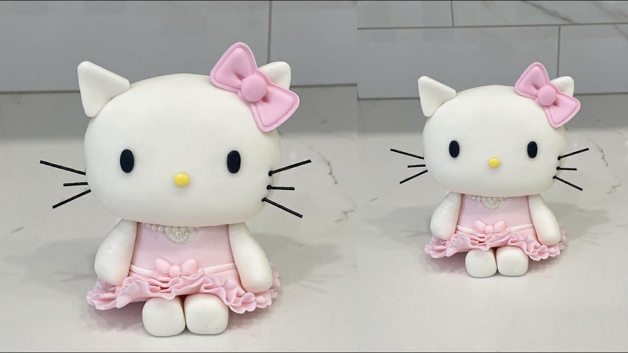 Как сделать украшение на торт Hello Kitty | Мастер-классы по украшению тортов | Sugarella Sweets