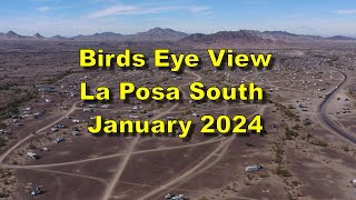 Bird Eye View La Posa South Jan 2024 it's Pow Wow and RV Show time in Quartzsite Az