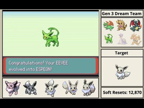 Gen 3] Got my shiny Eevee in Fire Red after about 5000 SR's : r