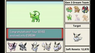 G3DTQ#4: Shiny Eevee After 12,870 Soft Resets in FireRed! (With Eeveelution Sprite Showcase)
