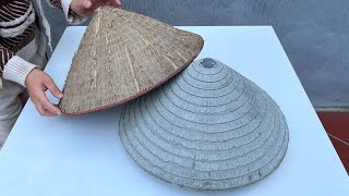 Creative A Cement Pot From A Conical Hat - Making Potted Plants Has Never Been So Easy
