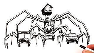 How To Draw A Bus Eater, Choo-Choo Charles, Car Eater, House Head