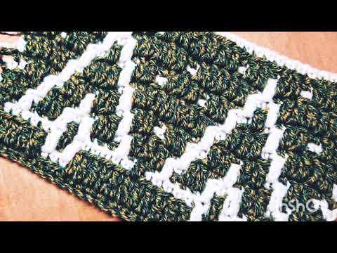 Merry Mosaic Trees Tutorial - Mosaic Crochet for the Holidays - Flat or In The Round Multiple 14 + 4