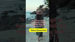 Positive Motivating Quotes  Rene Descartes shorts