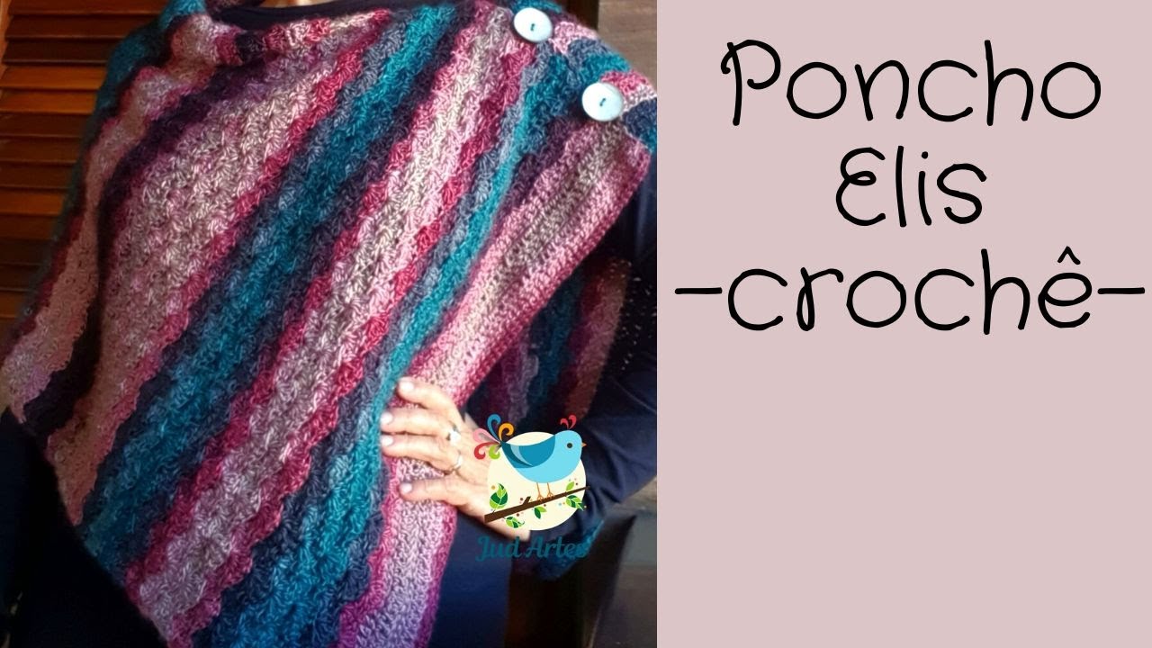 Poncho Elis - crochê