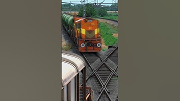 Trains Crossing On Same Railroad l Train Simulator Game #train #trainsimulator #traingame #railroad