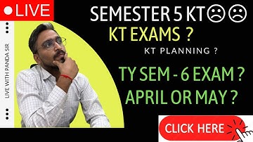 TY BCOM  KT EXAM ? SEM 6 EXAM ? l Live discussion with panda sir