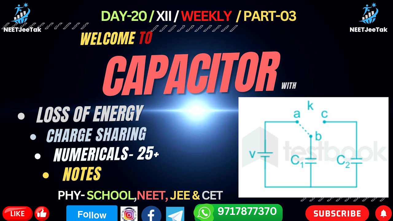 CAPACITORLOSS OF ENERGY AND CHARGE SHARING B/W CAPACITORS/ XII