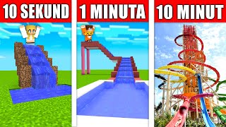 ZJEŻDŻALNIA WODNA w 10 SEKUND vs 1 MINUTE vs 10 MINUT w Minecraft!