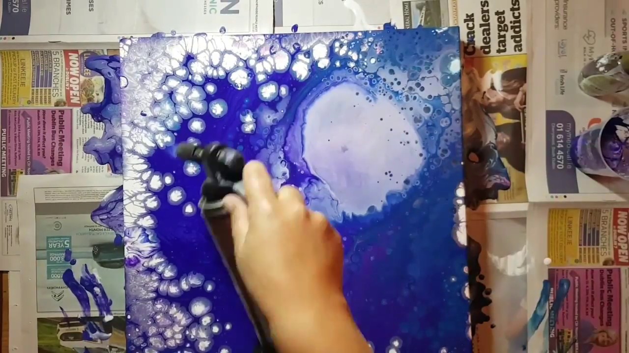 Fluid Painting Techniques l Acrylic Pour l Dirty Pour YouTube