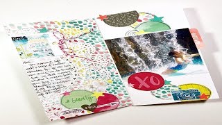 Process Video: XO Traveler's Notebook Spread (Scrapping Wonders DT)