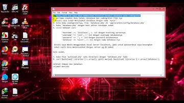 Codeigniter - koneksi database mysql ke codeigniter