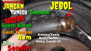 PERBAIKI REM SENDIRI || GANTI KARET DAN KAMPAS REM || JANGAN SAMPAI JEBOL @gempurabis9242