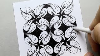 Drawing Zentangle - RIPPLES