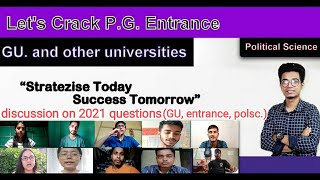 GU Entrance(PG): Political Science: previous years questions 2021