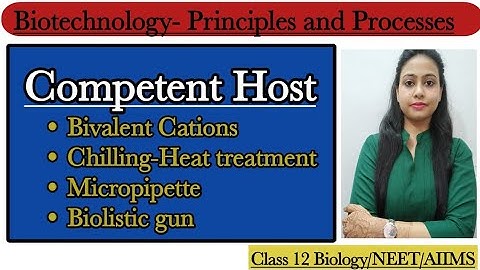 Competent Host | Biolistic gene gun| Biotechnology - Principles and Processes |Class 11 Biology/NEET