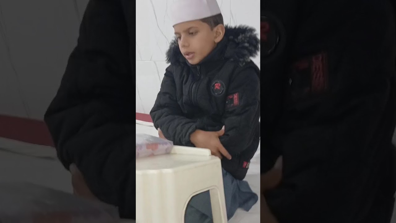 A young child taking a test on the five Juz he has memorized. May Allah bless this journey. Ameen 💐🥰