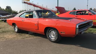 MUSCLE| 1970 Dodge Charger R/T V Code 440 4 Speed Hemi Orange (Goodguys Puyallup 2018)