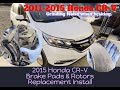 How to replace brake pads  rotors on honda crv awd 24l 20112015  grinding noise when braking