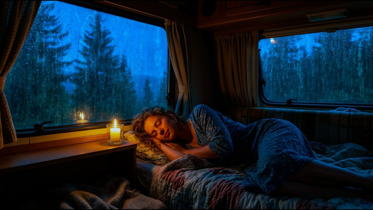 Fall Asleep in Less Than 3 Minutes With Super Heavy Rain On Car & Massive Thunder Sounds At Night