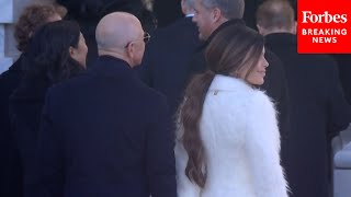 WATCH: Jeff Bezos And Lauren Sanchez Arrive At Trump's Second Inauguration At Capitol Rotunda Information