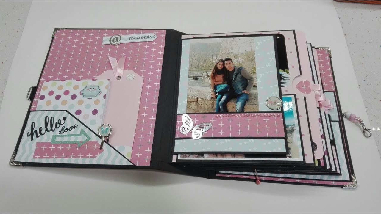 ALBUM de fotos scrapbooking; GRAN CAPACIDAD 