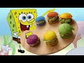 How To Make SpongeBob Pretty Patties /  Colored Krabby Patty Burger - NO ARTIFICIAL COLORING -