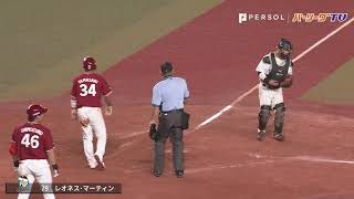 名刺代わりの好返球!! Mマーティンの強肩ぶりをマルチアングルで!!
