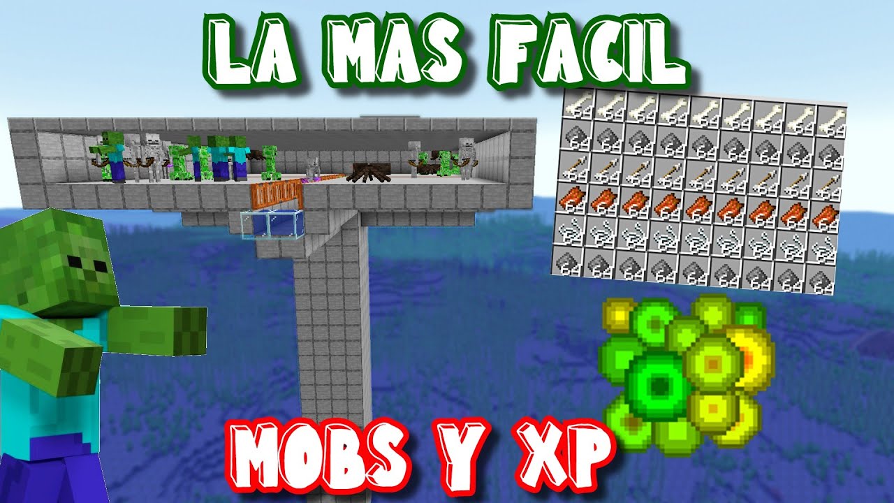 Minecraft Bedrock: GRANJA de MOBS Y EXPERIENCIA 1.16 🦴