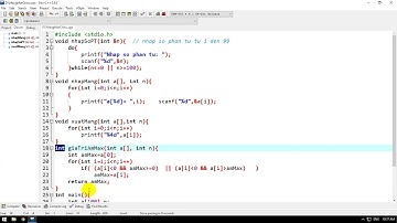 Tìm giá trị âm lớn nhất trong mảng một chiều.