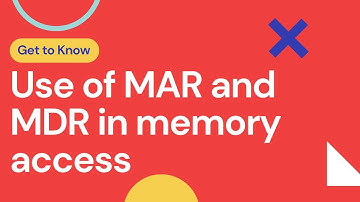 Use of MAR and MDR in memory access || Div - I || Group - 08 || COAA #vitpune