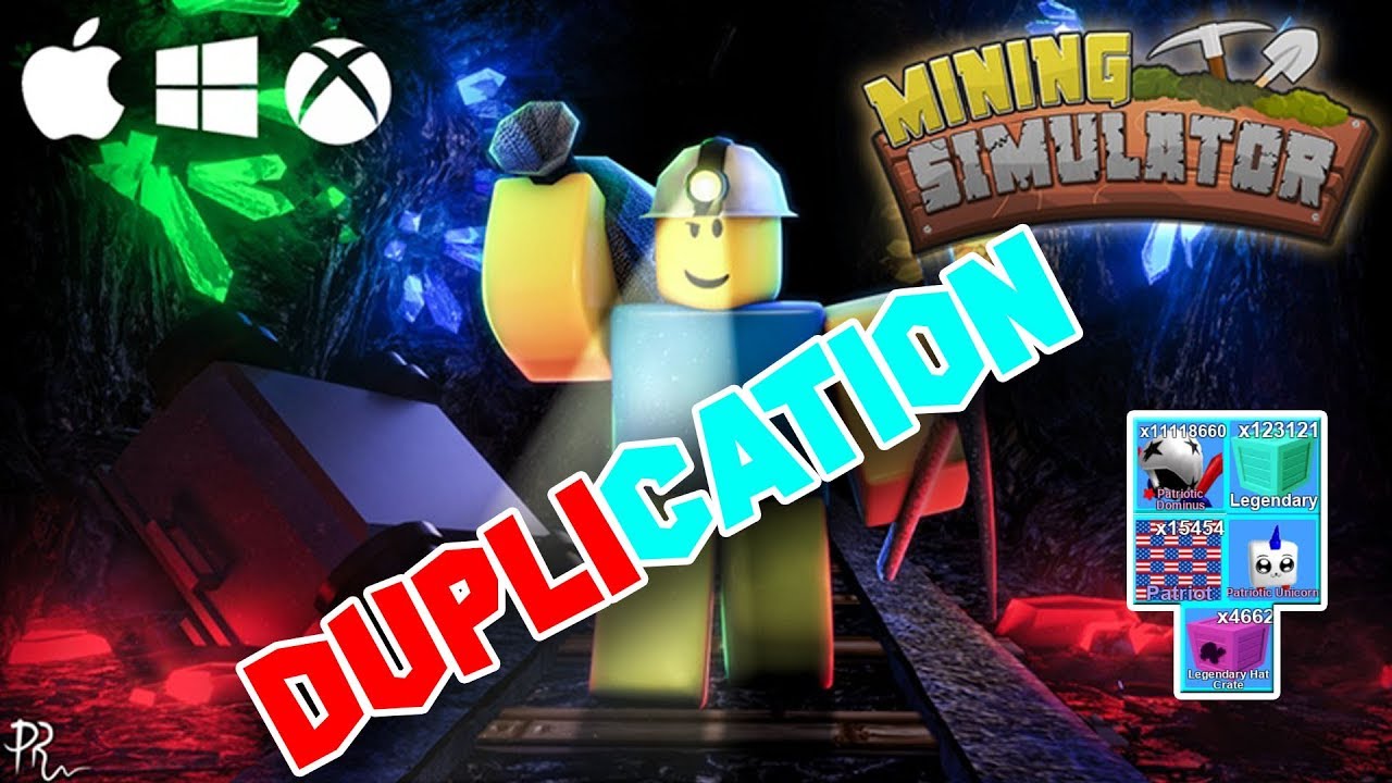 Unlimited How To Duplicate Items In Roblox Mining - roblox mining simulator legendary hat crates get robux offers