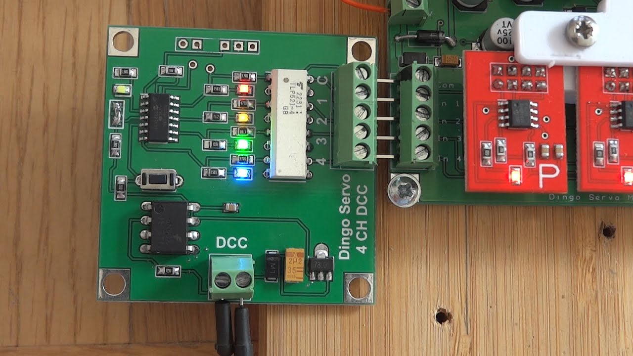 4 channel DCC accessory decoder - YouTube