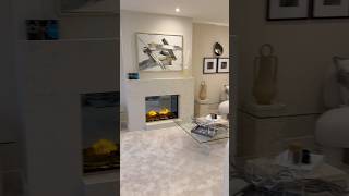 Modern White Living Room Decor Cozy Fireplace Design Inspiration