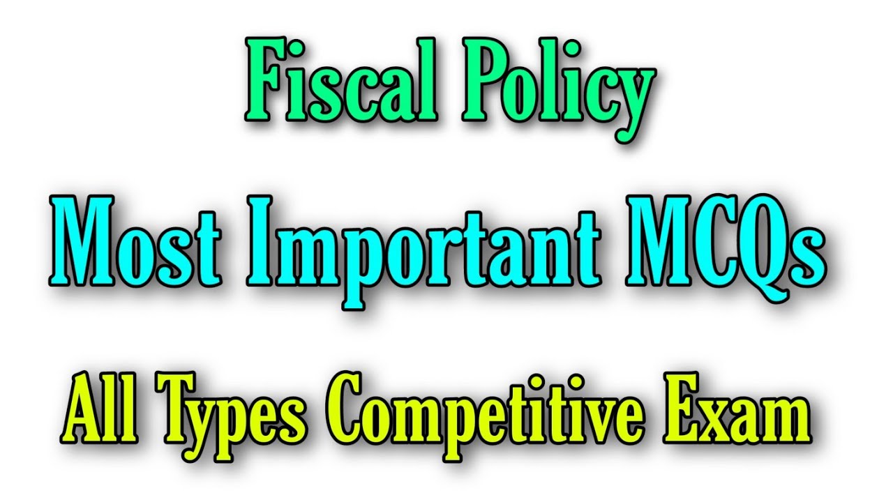 MCQs on Fiscal Policy || JKSSB