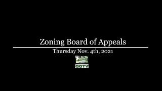 Zoning Board of Appeals 11-4-21