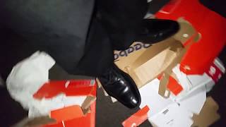 Crushing Boxes From New Shoes With Slightly Ripped Cole Haan Dress Shoes