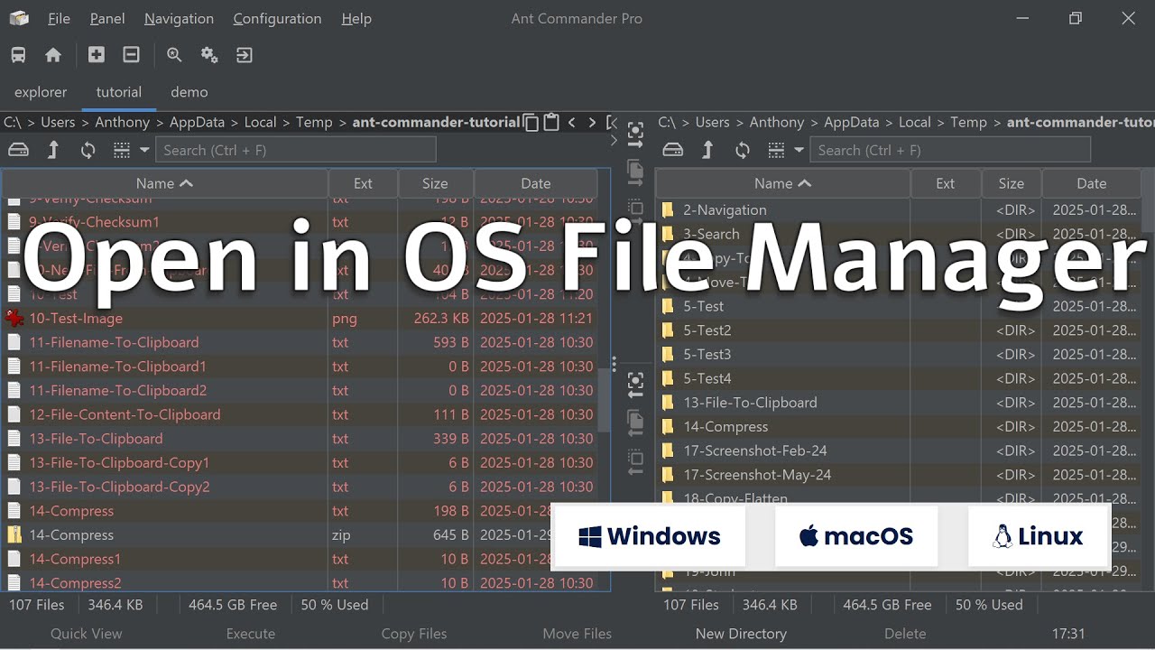 Open OS File Manager in Ant Commander Pro #filemanager #filemanagement ...
