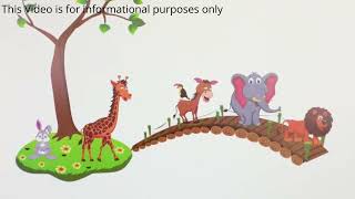 Jaamso Royals Self Adhesive PVC Made Animal Jungle Wall Stickers & Wall Decors