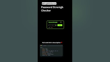 Password Strength Checker #coding #learnhtml5andcss3