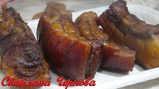 Домашнее копчение подчерёвка /Homemade smoked bacon Домашнее копчение подчерёвка /Homemade smoked bacon