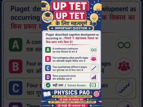 📚 Piaget Theory MCQ | UPTET CTET #shirtsvideo #viral