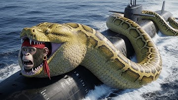 Brave Heroes Save Pirate Monkeys from Giant Python in Shocking Mid-Ocean Attack! | Animal Rescue