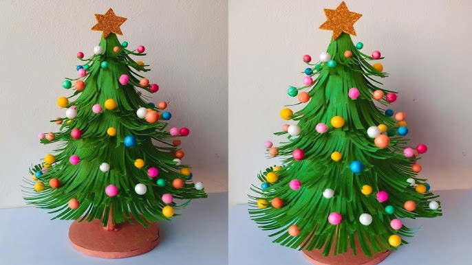 DIY Christmas Tree With Glitter Foam Sheet